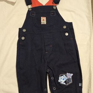 Vintage Y2K Blues Clues Navy Blue Embroidered Overalls 2001 Size 12M